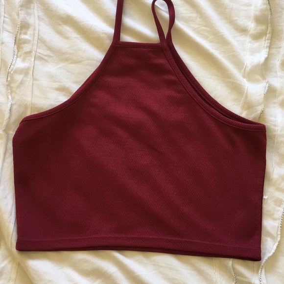 Forever 21 burgundy crop top - Picture 2 of 3